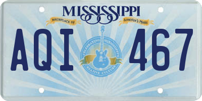 MS license plate AQI467