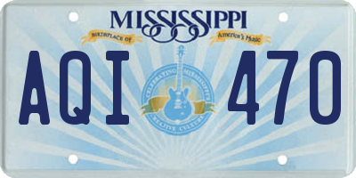 MS license plate AQI470
