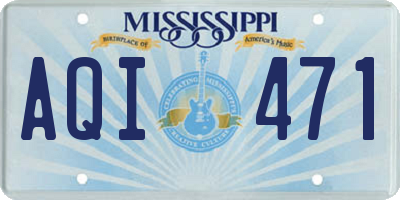 MS license plate AQI471