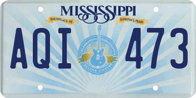 MS license plate AQI473