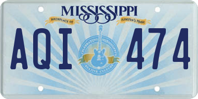 MS license plate AQI474