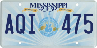 MS license plate AQI475