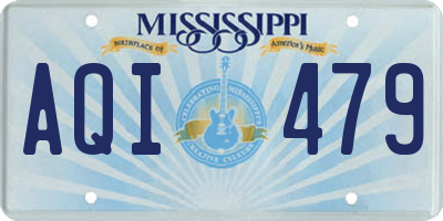 MS license plate AQI479