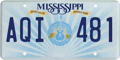 MS license plate AQI481
