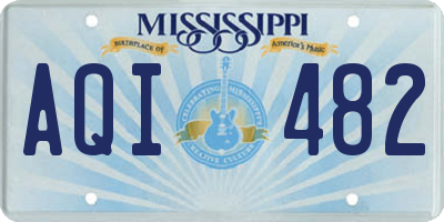 MS license plate AQI482