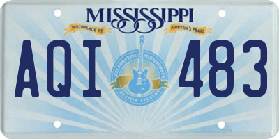 MS license plate AQI483
