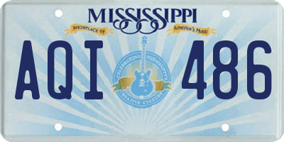 MS license plate AQI486