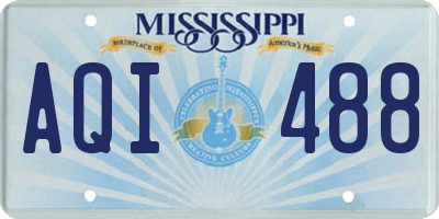 MS license plate AQI488