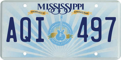MS license plate AQI497