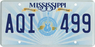 MS license plate AQI499