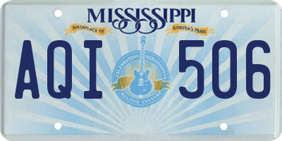 MS license plate AQI506