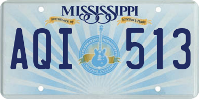 MS license plate AQI513