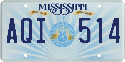 MS license plate AQI514