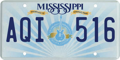 MS license plate AQI516