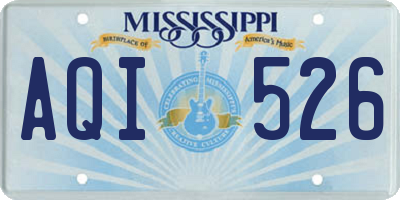 MS license plate AQI526