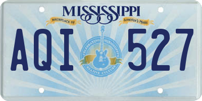 MS license plate AQI527