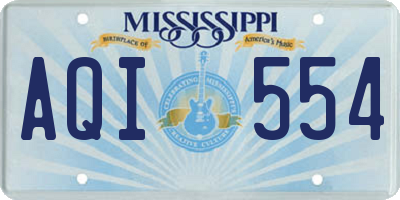 MS license plate AQI554