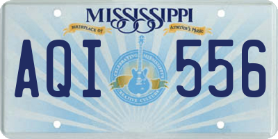 MS license plate AQI556