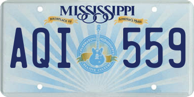 MS license plate AQI559