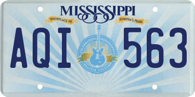 MS license plate AQI563