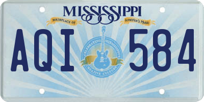 MS license plate AQI584