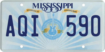 MS license plate AQI590