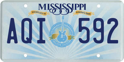 MS license plate AQI592