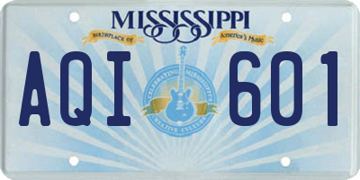 MS license plate AQI601