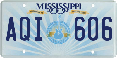 MS license plate AQI606