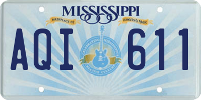 MS license plate AQI611