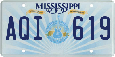 MS license plate AQI619