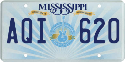 MS license plate AQI620