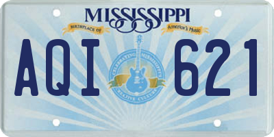 MS license plate AQI621