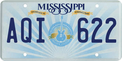 MS license plate AQI622