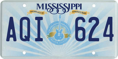MS license plate AQI624