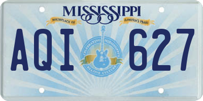 MS license plate AQI627