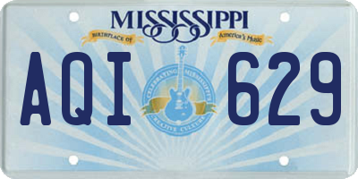 MS license plate AQI629