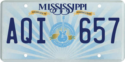 MS license plate AQI657