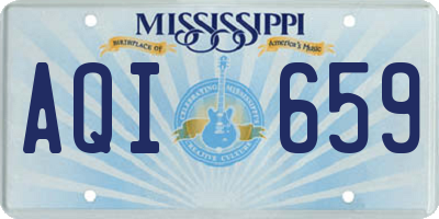 MS license plate AQI659
