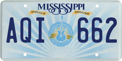 MS license plate AQI662