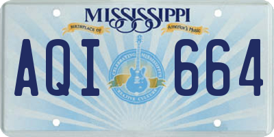 MS license plate AQI664