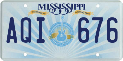 MS license plate AQI676