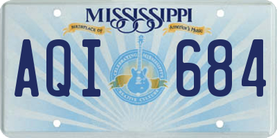 MS license plate AQI684