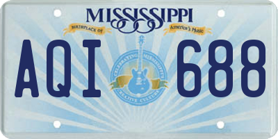 MS license plate AQI688