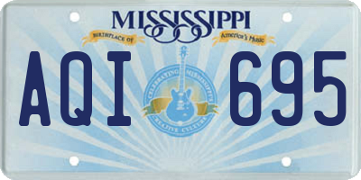 MS license plate AQI695
