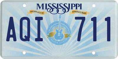 MS license plate AQI711