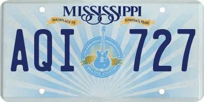 MS license plate AQI727