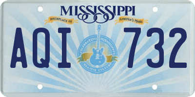 MS license plate AQI732