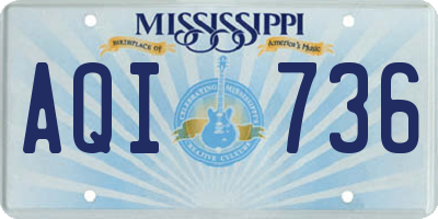 MS license plate AQI736