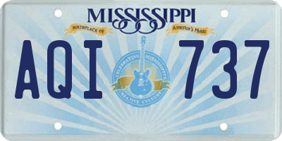 MS license plate AQI737